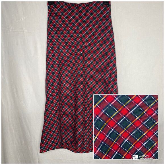 BONNIE JEAN Girls Skirt A-Line Maxi Plaid Holiday Christmas Red Green Size 12 - Picture 2 of 8